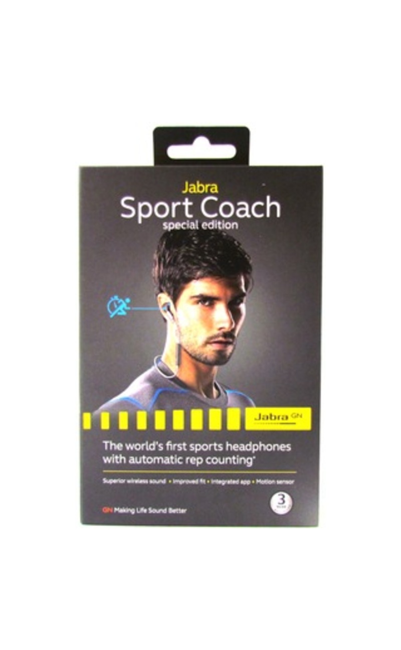 Jabra Sport Coach Special Edition Headphones - Stereo - Blue - Wireless - Bluetooth - 32.8 ft - 16 Ohm - 20 Hz - 20 kHz - Earbud, Behind-the-neck - Bi