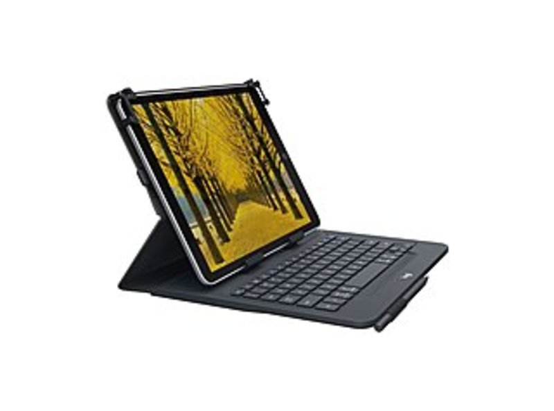 Logitech Universal Folio Keyboard/Cover Case (Folio) for 10.5" iPad 2 - Spill Resistant Shell, Water Resistant Exterior - 10.6" Height x 8.3" Width x