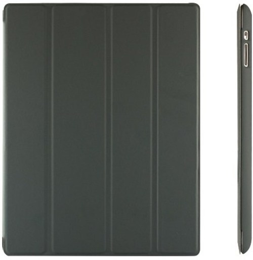 SuprJETech 684357654255 Slim-Fit Folio Smart Case for iPad 2, 3, 4 and Retina Display - Dark Gray