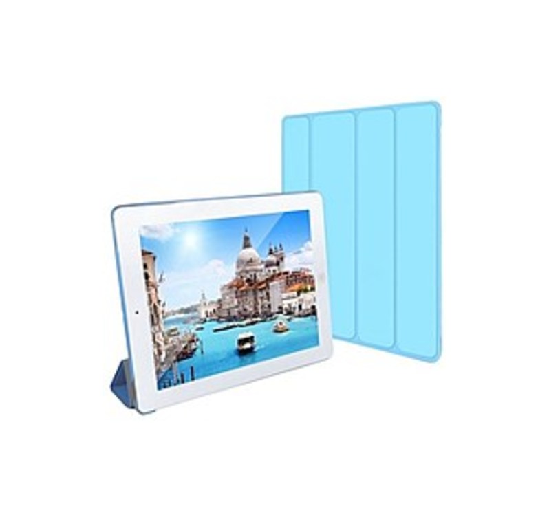 SuprJETech 684357654231 Slim-Fit Folio Smart Case for iPad 2, iPad 3, iPad 4 - Blue