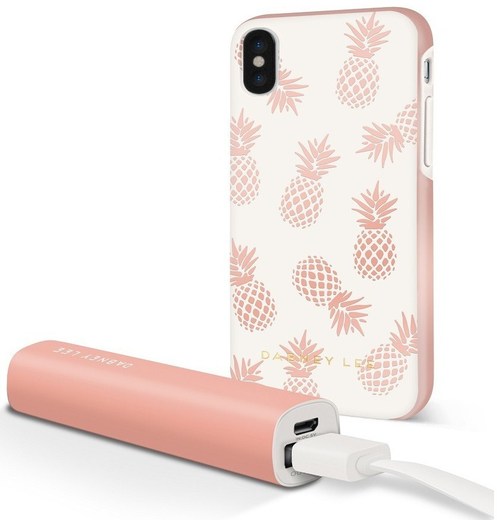 Dabney Lee IC7088PAG-8WH8 Case with Power Bank for iPhone X - Pineapple