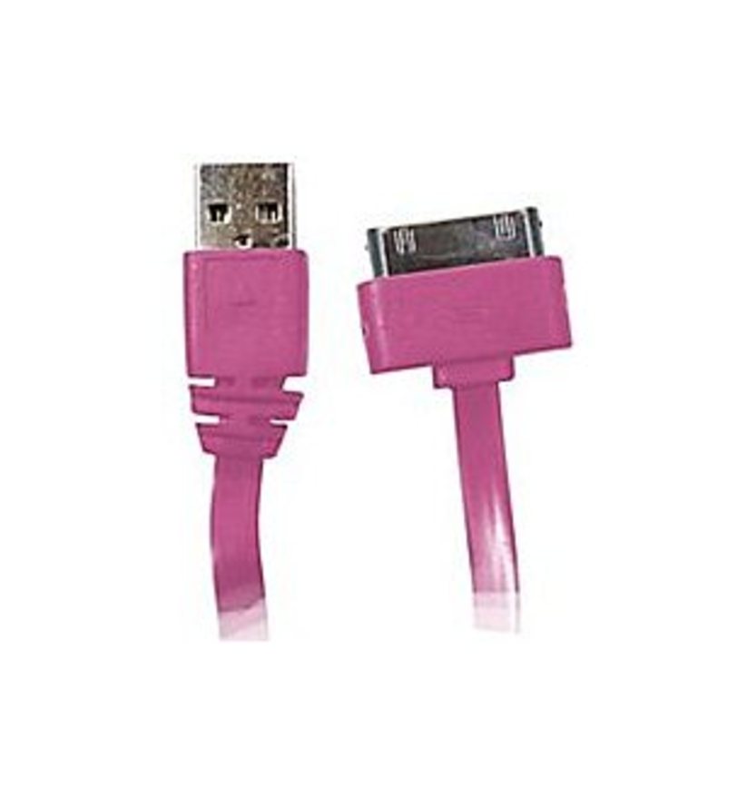 Duracell PRO423 6 Feet 2.1 Amp Apple 30-Pin to USB Sync and Charge Cable - Pink
