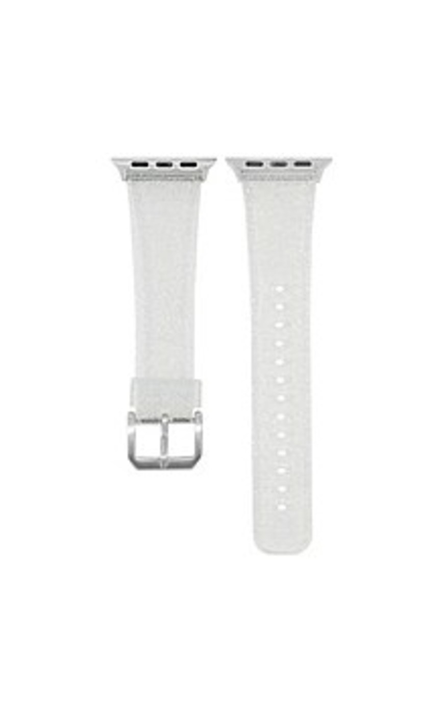 End Scene 5031300092094 1.5-inch Silicone Band for Apple Watch - Silver