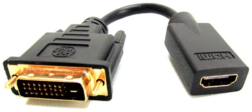 GE 030878335867 DVI Male to HDMI Female Video Adapter - Black