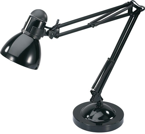 Lorell LLR99954 10-Watts LED Architect-Style Desk/Clamp Lamp - Black