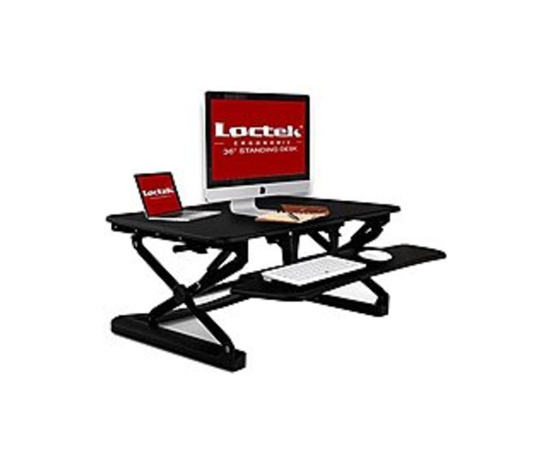 Loctek LX36B 36-inch Sit to Stand Desktop Riser - Black