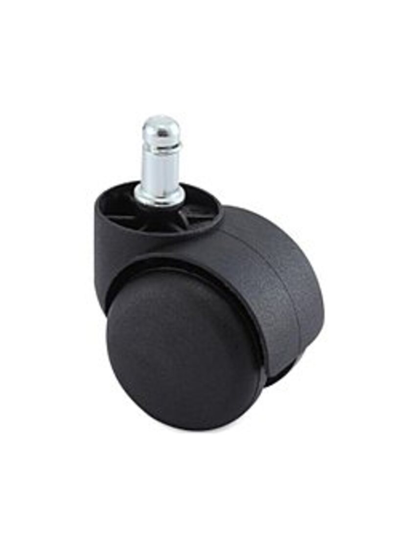 Lorell LLR33441 Hard Wheel B Stem Oversized Safety Caster - Black