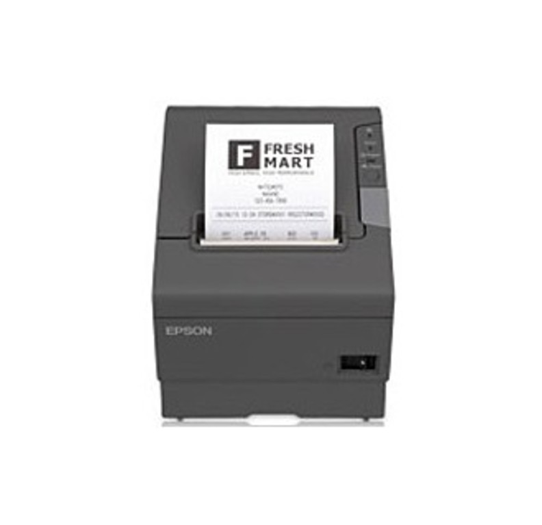 Epson TM-T88V Black and White Thermal Receipt Printer - 11.8 ips - USB  - Dark Gray