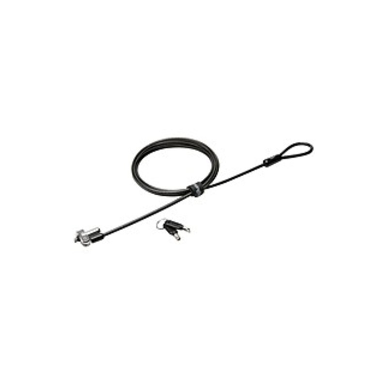 Kensington Cable Lock - Black, Stainless Steel - Carbon Steel, Plastic - 6 ft - For Notebook, Tablet