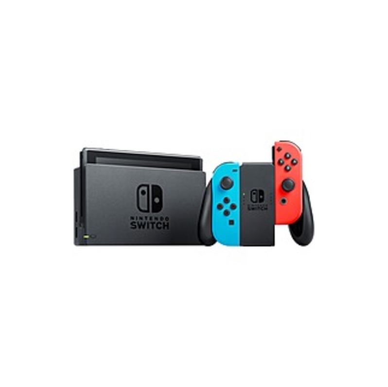 Nintendo Switch with Neon Blue and Neon Red Joy-Con - 6.2" Active Matrix TFT Color LCD - Black, Neon Blue, Neon Red - 4-way - 1280 x 720 - NVIDIA - 4