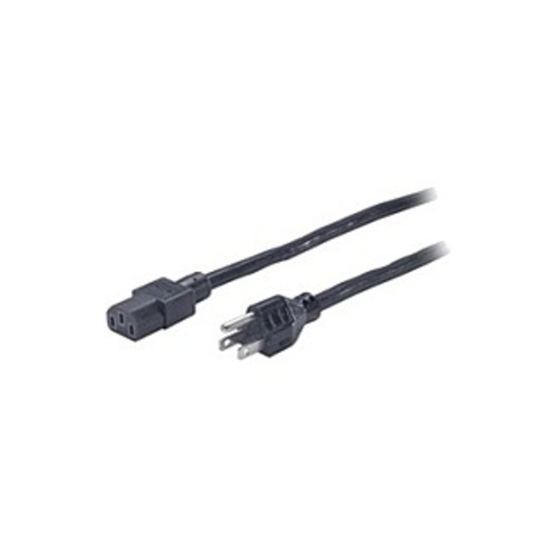 APC Cables 5-15P/C13 15A/125V 14WG/3C SJT, 4FT - 125 V AC Voltage Rating - 15 A Current Rating