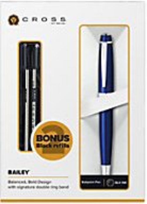 Cross Tech2 AT0652H-6/18 Ballpoint Stylus Pen - Medium Point - 0.7 mm - Blue Barrel - Black Ink