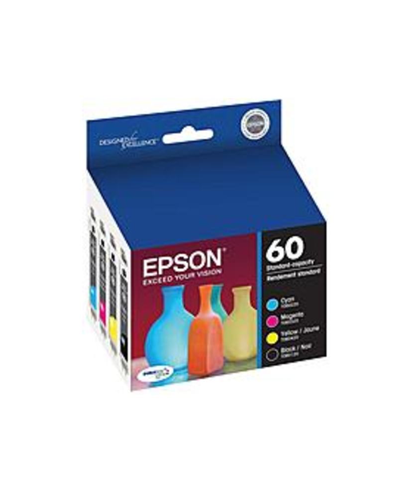 Epson T060120-BCS DURABrite Ultra Black and Color Combo Pack Standard Capacity Cartridge Ink - 4 Pack