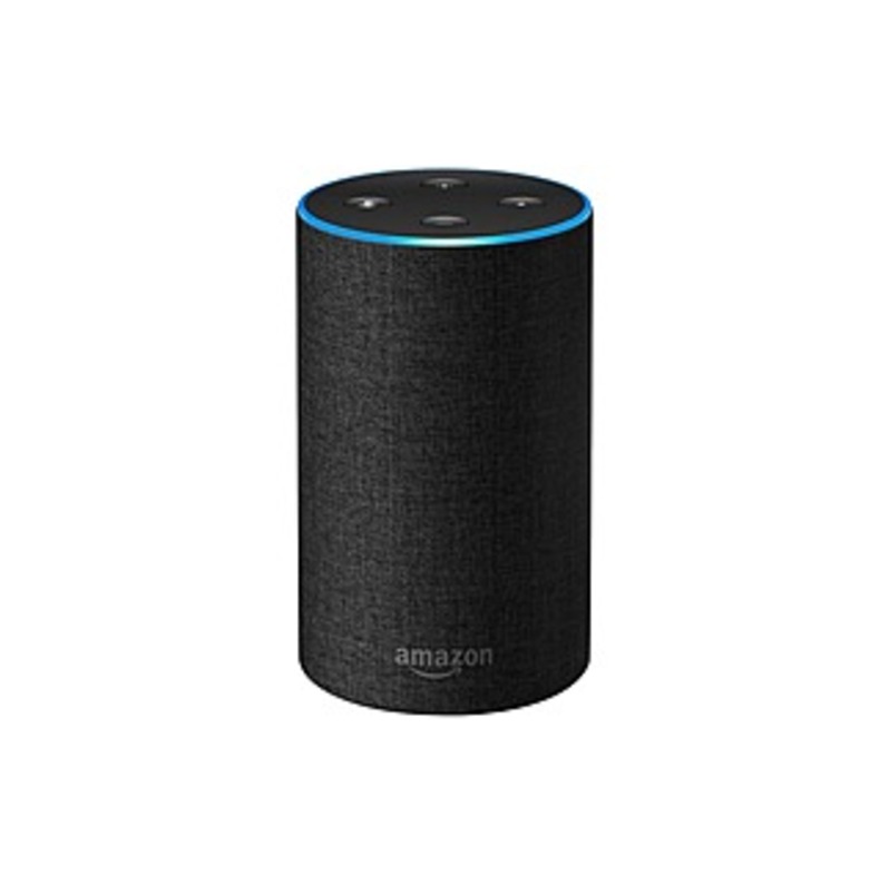 Amazon Echo Smart Speaker - Charcoal - 360? Circle Sound - Wireless LAN - Bluetooth - Alarm, Multiroom Capability, Hands-free, Omnidirectional Sound,