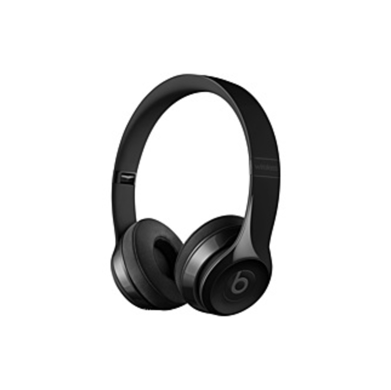 Beats by Dr. Dre Solo3 Wireless On-Ear Headphones - Gloss Black - Stereo - Gloss Black - Mini-phone - Wired/Wireless - Bluetooth - Over-the-head - Bin