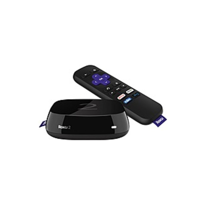 Roku 2 Network Audio/Video Player - Wireless LAN - Black - Dolby Digital 5.1 - Internet Streaming - 1080p - MP4, H.264, MKV - AAC, MP3 - JPEG, PNG - E