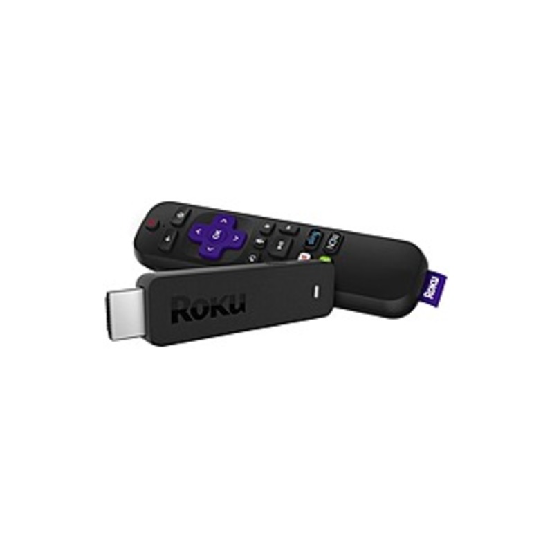 Roku Streaming Stick 3800R Network Audio/Video Player - Wireless LAN - Black - DTS Digital Surround - Netflix, Sling TV, NOW TV, Hulu, Amazon Instant