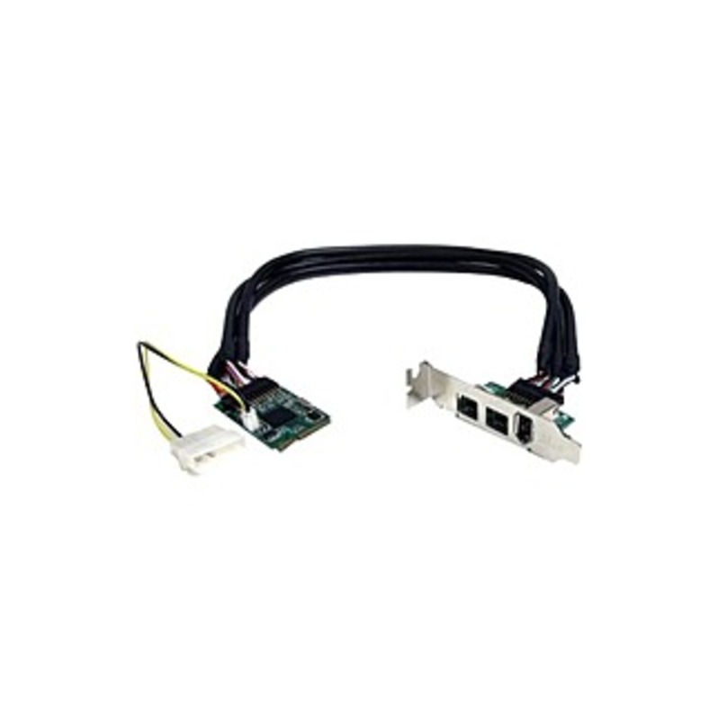StarTech.com 3 Port 2b 1a 1394 Mini PCI Express FireWire Card Adapter - FireWire adapter - PCIe Mini Card - FireWire 800 - 2 ports + 1 x FireWire