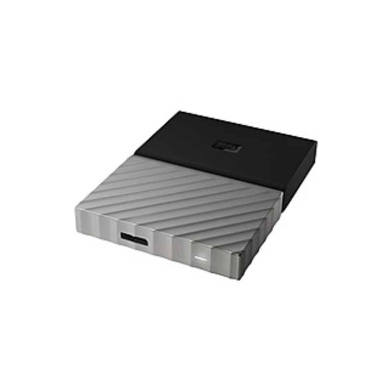 WD My Passport Ultra WDBTLG0010BGY-WESN 1 TB Hard Drive - External - Portable - USB 3.0 - Black Gray - 256-bit Encryption Standard