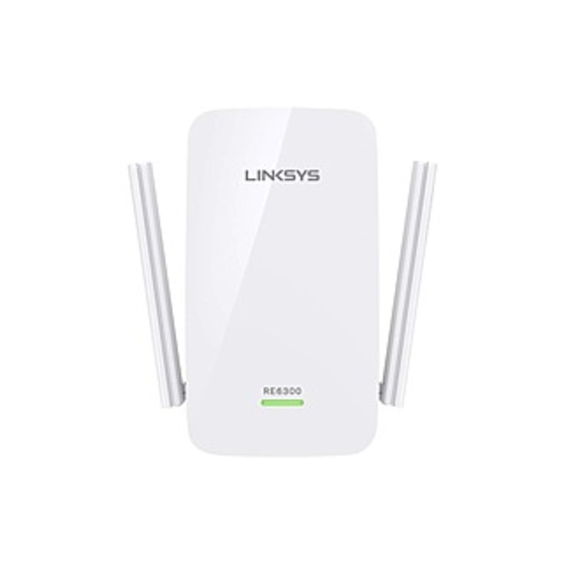Linksys RE6300 IEEE 802.11ac 750 Mbit/s Wireless Range Extender - ISM Band - UNII Band - 2.40 GHz, 5 GHz - 2 x Antenna(s) - 2 x External Antenna(s) -