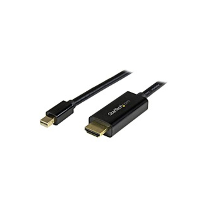 StarTech.com Mini DisplayPort to HDMI converter cable - 6 ft (2m) - 4K - DisplayPort/HDMI for Ultrabook, Projector, Desktop Computer - 6.56 ft - 1 Pac