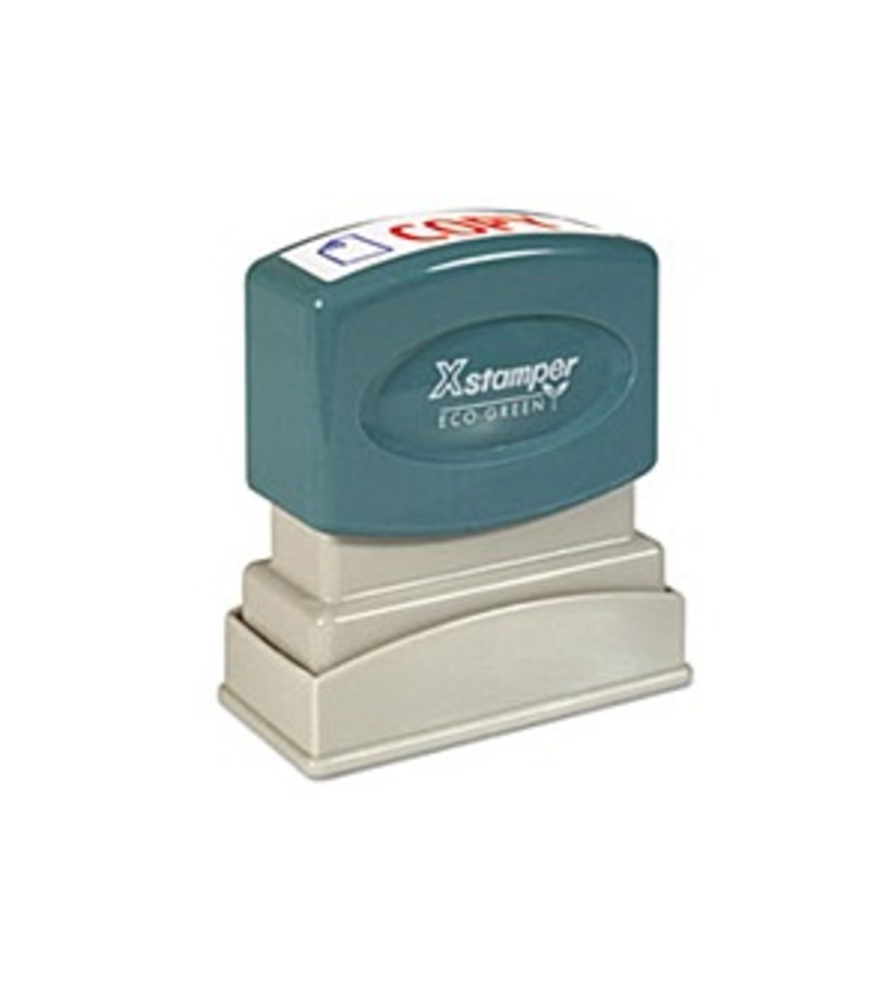 Xstamper 032507020229 2022 Two-Color COPY Title Stamp - Red, Blue