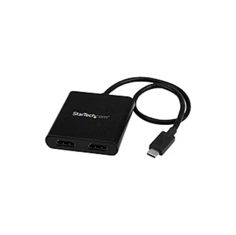 StarTech.com USB-C to HDMI Adapter - 4K - 2 Port MST Hub - Thunderbolt 3 Compatible - Multi Monitor Splitter - 3840