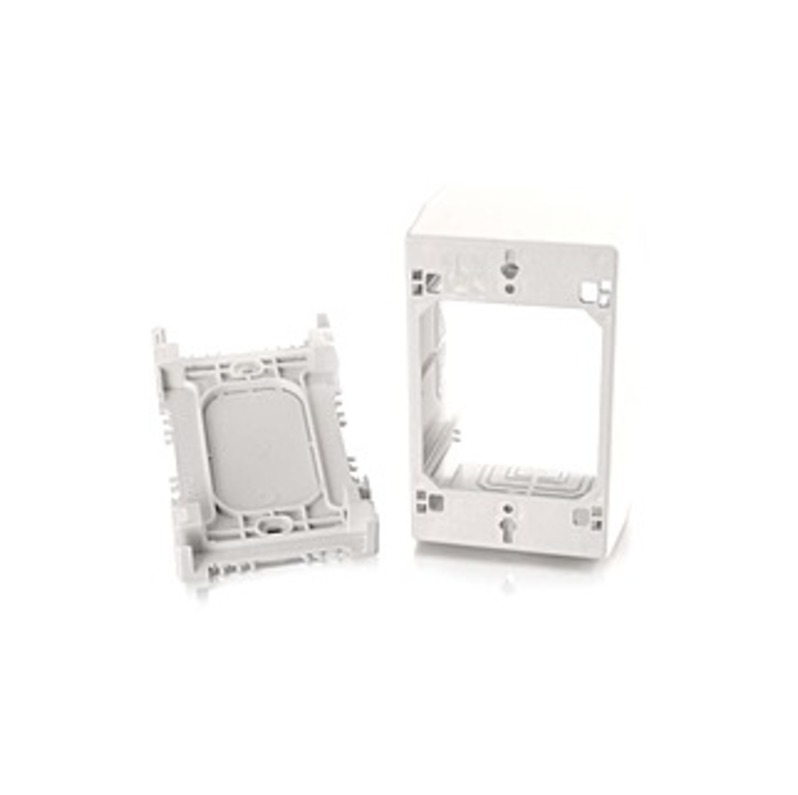 C2G Wiremold Uniduct Single Gang Extra Deep Junction Box - White - 1-gang - White