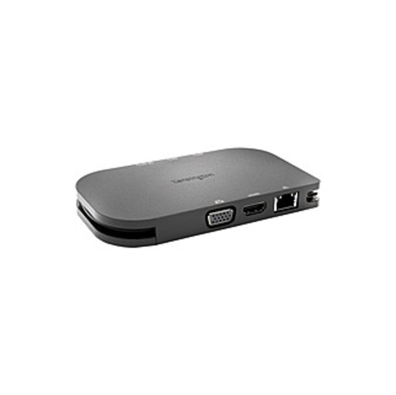 Kensington SD1600P USB-C Mobile Dock - for Notebook/Desktop PC - USB Type C - 2 x USB Ports - 2 x USB 3.0 - Network (RJ-45) - HDMI - VGA - Wired