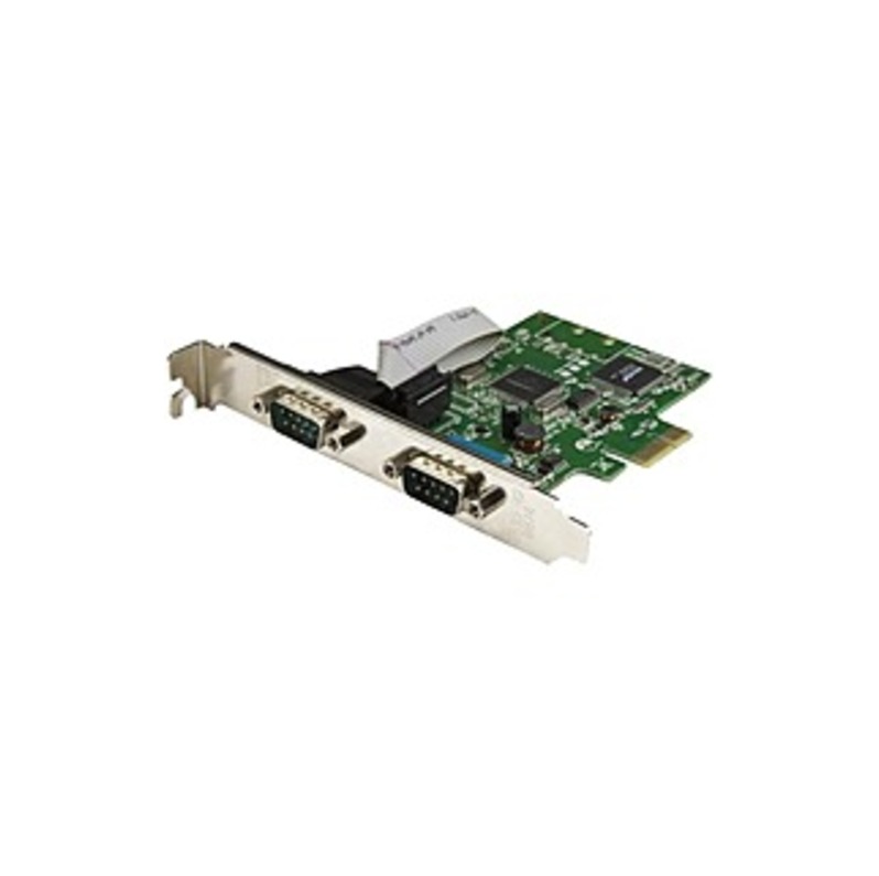StarTech.com 2-Port PCI Express Serial Card with 16C1050 UART - RS232 - PCIe serial card with Dual Channel 16C1050 UART - 1 Pack - Low-profile Plug-in