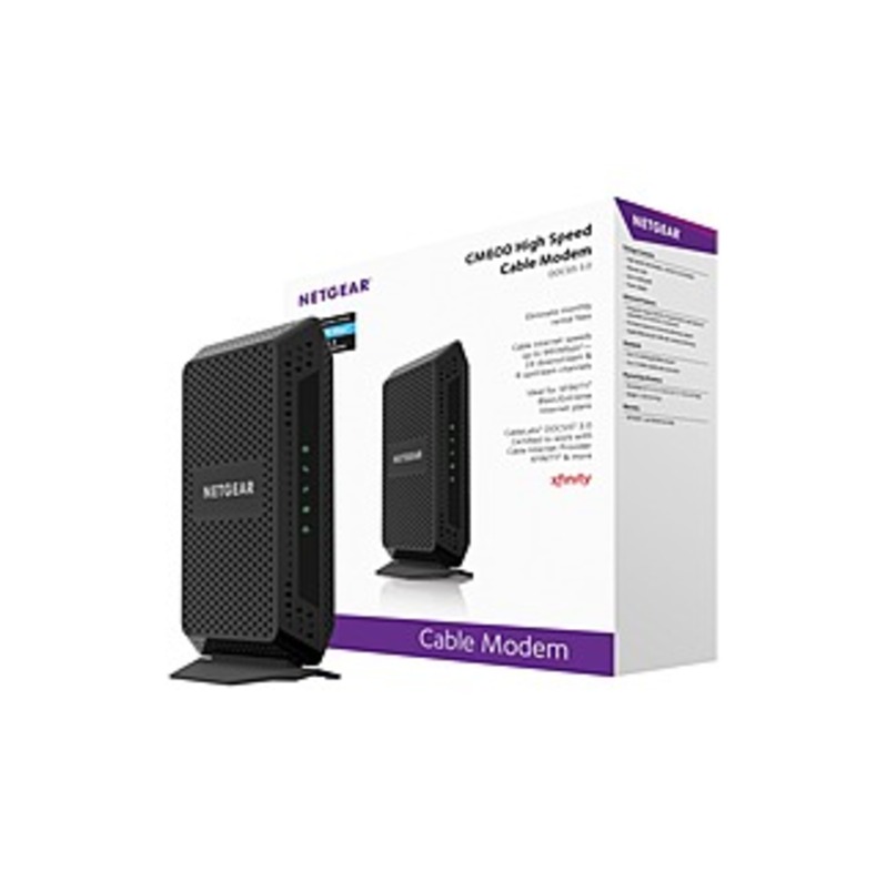 Netgear High Speed Cable Modem - 1 x Network (RJ-45) - 960 Mbit/s Broadband - Gigabit Ethernet - Desktop