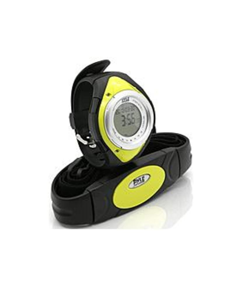 Pyle Audio PHRM38GR Heart Rate Monitor Watch with Calorie Counter - Black, Yellow