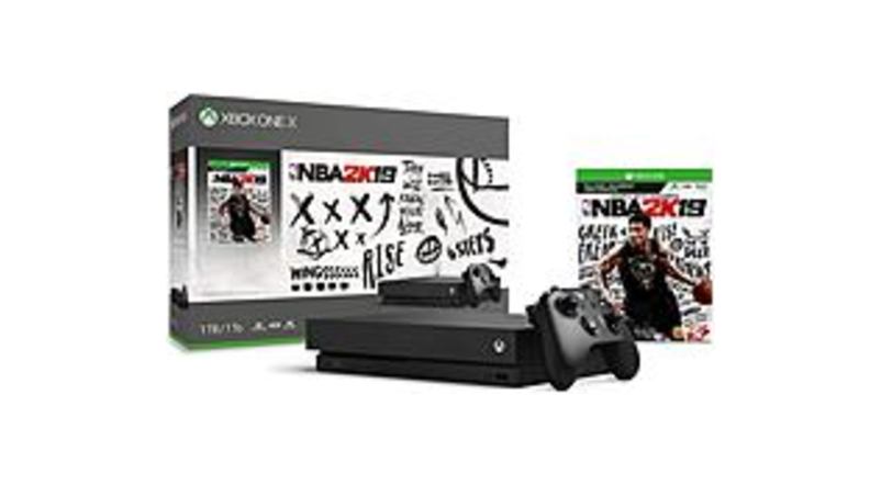Microsoft Xbox One X 1TB Console - NBA 2K19 Bundle - Kinect, Game Pad Supported - Wireless - Black - 3840 x 2160 - 2160p - MPEG-2, MPEG-1, WMV, VP9, M