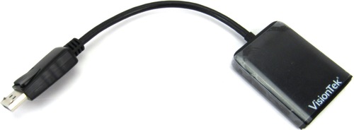 VisionTek 784090037275 DisplayPort Splitter - 1 x DisplayPort to 2 x Female DisplayPort - Black