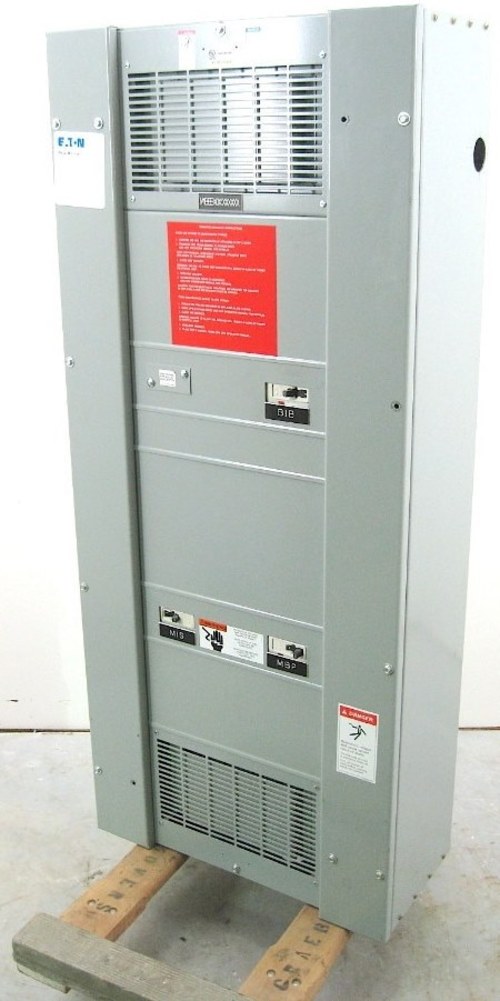 Eaton PRL4B utilizes circuit breakers while PRL4F utilizes fusible switches. A single chassis can accommodate both circuit breakers and fusible switch