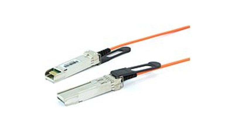 Brocade 10 m Active Optical Cable - Fiber Optic Network Cable - First End: 1 x SFP+ Network - Second End: 1 x SFP+ Network - 1.25 GB/s - Stacking Cabl