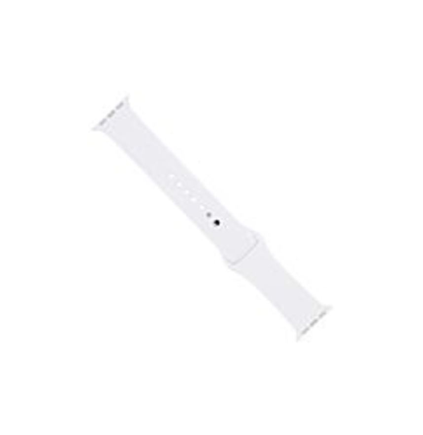 Apple 42mm White Sport Band - 8.3" Length - White - Fluoroelastomer