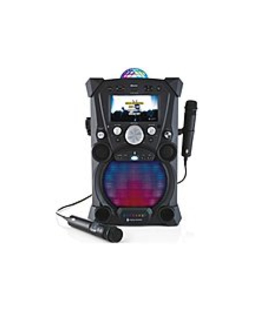 Singing Machine SDL9035 Carnaval Portable Hi-Def Karaoke System - Bluetooth - 7-inch LCD Display - Black