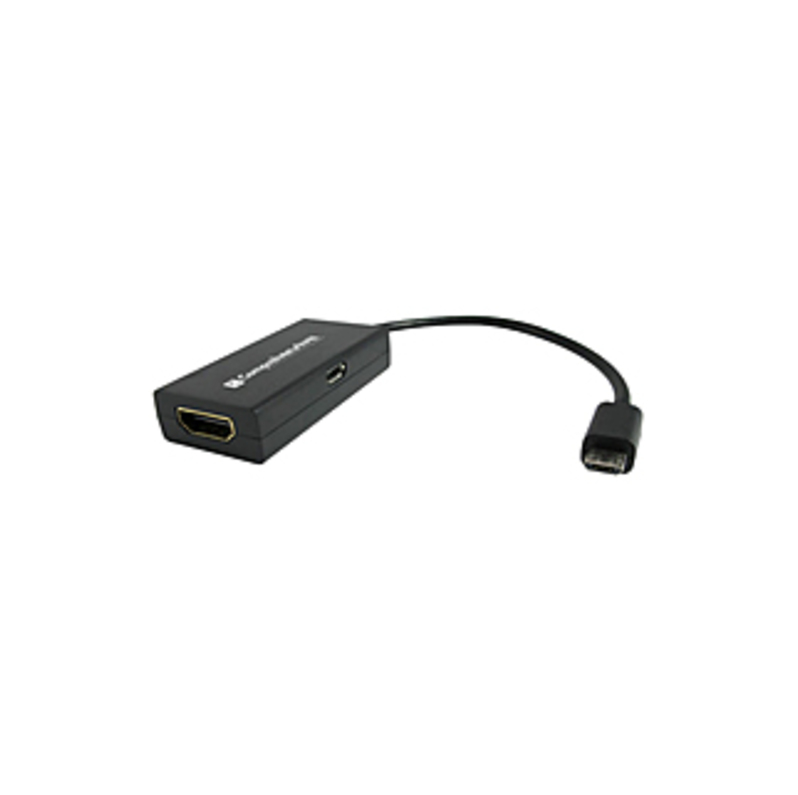 Comprehensive USB Micro B to HDMI MHL Adapter - HDMI/USB - Micro Type B Female USB - 1 x HDMI Audio/Video - Shielding - Black