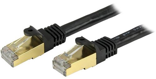 StarTech C6ASPAT10BK 6-Feet STP CAT 6a 10 GbE Patch Cable - RJ45 Male - RJ45 Male - Black