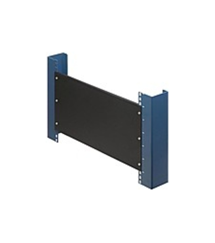 Rack Solutions 2U Filler Panel with Stability Flanges - Steel - Black - 1 Pack