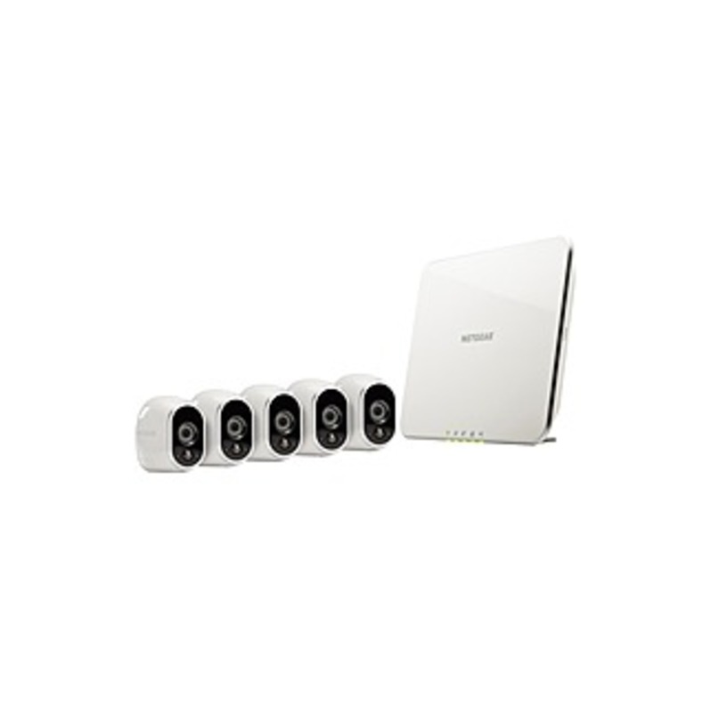 Arlo Smart Security System with 5 Arlo Cameras (VMS3530) - Camera, Base Station - 128 MB - 1280 x 720