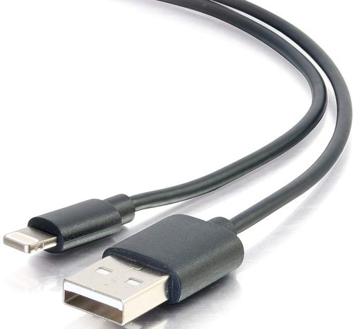 C2G 757120354994 3-Feet USB A Male to Lightning Male Sync and Charging Cable - Black