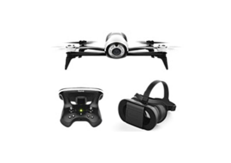 Parrot BeBop 2 PF726203V2 Drone With FPV Bundle - White Drone - Black Headset