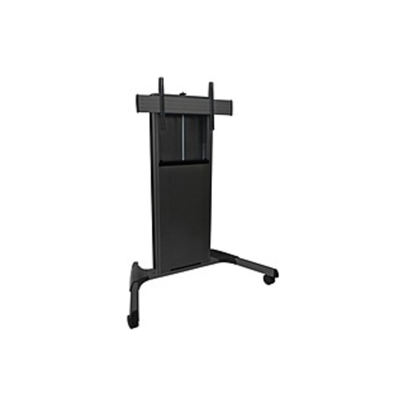 Chief X-Large Fusion Manual Height Adjustable Cart - 300 lb Capacity - 4 Casters - 44" Width x 14" Depth x 75" Height - Black - For 1 Devices