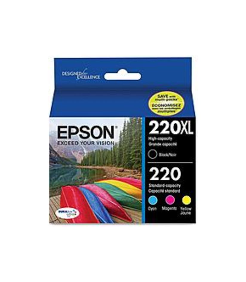Epson T220XL-BCS DuraBrite 220/220XL High-Capacity Ink Cartridge - 4-Pack - Cyan, Magenta, Yellow, Black