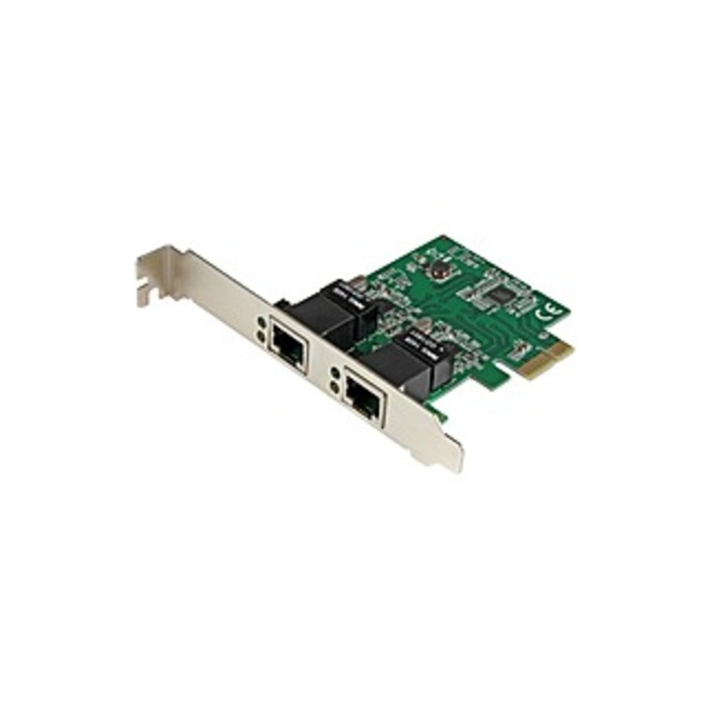 StarTech.com Dual Port Gigabit PCI Express Server Network Adapter Card - PCIe NIC - PCI Express x1 - 2 Port(s) - 2 - Twisted Pair