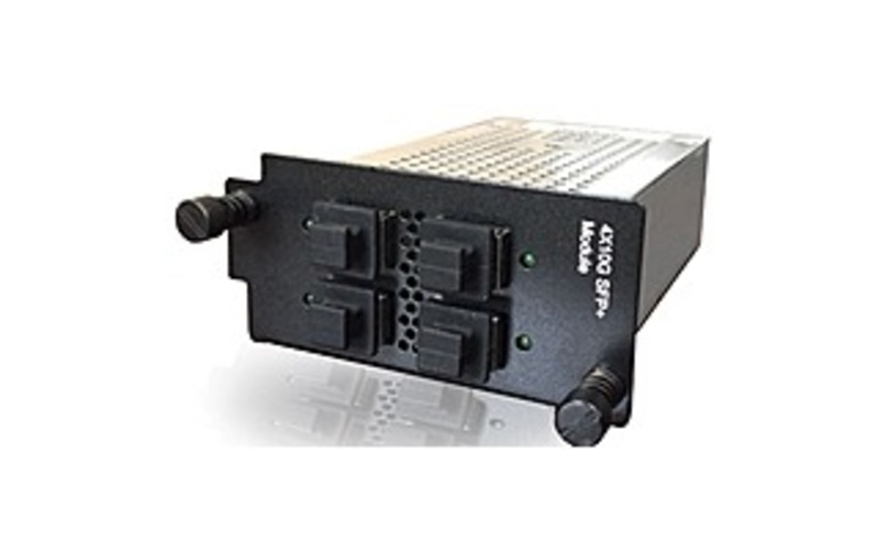 Transition Networks (4) Port Dual Speed 1000/10G SFP Module - For Data Networking10 Gigabit Ethernet - 10GBase-X4 x Expansion Slots - SFP+