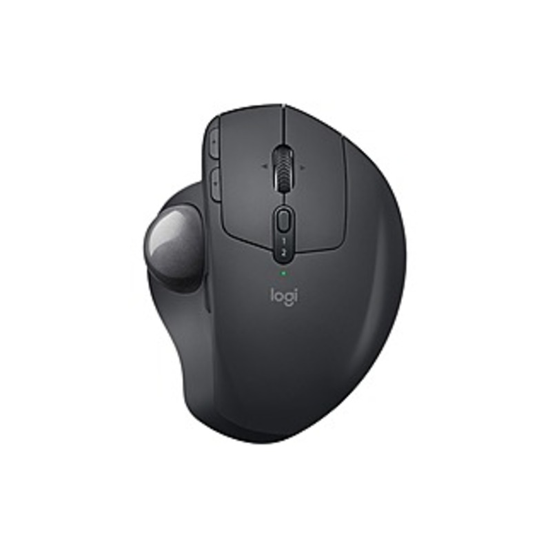 Logitech MX ERGO Wireless Trackball - Optical - Wireless - Bluetooth/Radio Frequency - Black - USB - Computer - Trackball, Scroll Wheel - 8 Button(s)