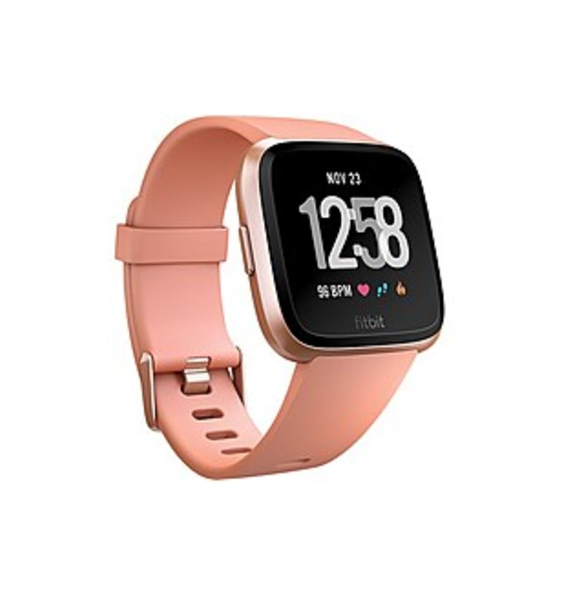Fitbit FB504RGPK Versa Fitness Smart Watch - Peach, Rose Gold